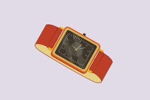 Women's watch concept. Colored flat vector illustration isolated.