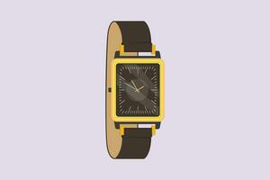 Women's watch concept. Colored flat vector illustration isolated.