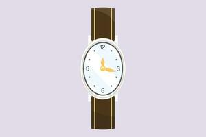 Women's watch concept. Colored flat vector illustration isolated.