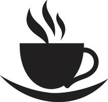 javagraffix elegante café taza vector logo aromaaura dinámica café taza simbolización