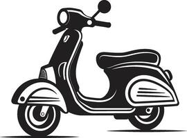 ciudad paseo scooter vector icono urbano viajero diario al trabajo logo diseño vector