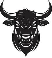 Toro furioso precisión vector toro cabeza icono furia de toro artístico toro cabeza símbolo