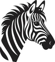 Zebra Charm Iconic Logo Design Graphic Safari Zebra Vector Icon