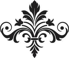 Graceful Ornate Elements Decorative Icon Vector Whimsical Elegance Ornamental Logo Design