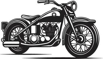 retro paisaje de paseo Clásico moto emblema clásico crucero motocicleta icono vector