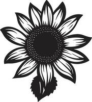 Sunlit Splendor Sunflower Symbol Sunny Radiance Sunflower Logo vector