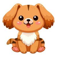 Cute red dog vector