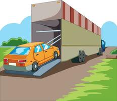 Overloading of car in a truck vector