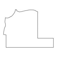 Alabama qué qué distrito mapa, administrativo división de Libia. vector ilustración.
