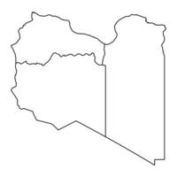 Libya map with Provinces. Vector illustration.