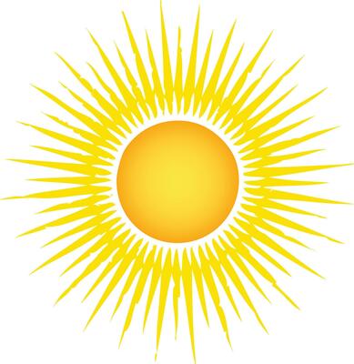 Brightly shining sun