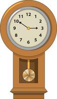 A pendulum clock vector