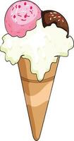 An ice cream cone vector