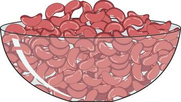 Kidney beans isolated vector on white background