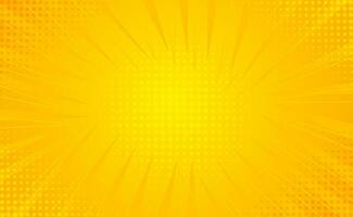 Sun light rays sun pop art Retro vintage style background with orange color. Comic book pop art strip radial backdrop halftone Abstract summer sunny Vintage radial background. vector