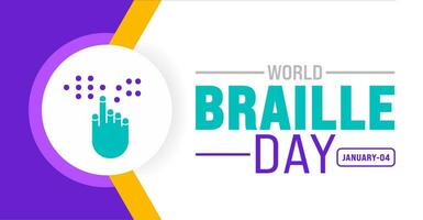 World Braille Day background design template use to background, banner, placard, card, book cover,  and poster design template with text inscription and standard color. vector illustration.