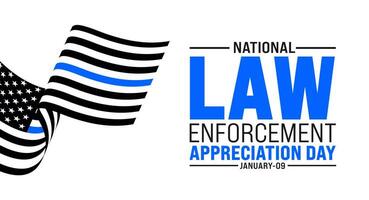 Law enforcement appreciation day background design template use to background, banner, placard, card, book cover,  and poster design template with text inscription and standard color. vector