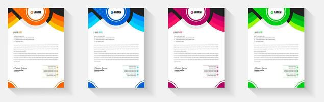 Professional Simple And Clean Elegant Flat Print Ready corporate modern business Abstract style letterhead design template set For Your Project. business letter head bundle trendy design. vector