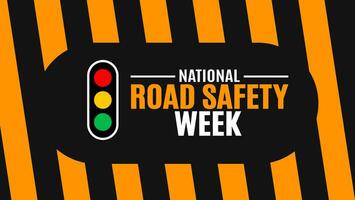 January is National Road safety week background template. Holiday concept. background, banner, placard, card, and poster design template with text inscription and standard color. vector illustration.