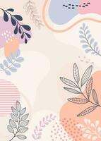 diseño banner marco flor primavera fondo con hermosa. fondo de flores para el diseño. fondo colorido con plantas tropicales. vector