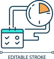 2D editable quiet quitting icon representing workplace trends, isolated simple vector, thin linear illustration. vector