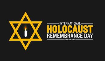 International Holocaust Remembrance Day background design template use to background, banner, placard, card, book cover,  and poster design template with text inscription and standard color. vector