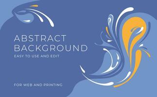 A splash forms an abstract background. Blue. Banner design, website headers. Vector flat illustration