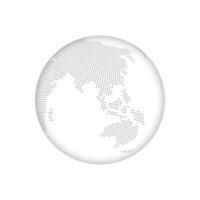 dotted globe world map vector background illustration