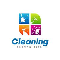 Creative Cleaning Service Business Logo Symbol Icon Design Template vector