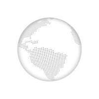 dotted globe world map vector background illustration