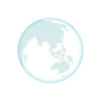 dotted globe world map vector background illustration