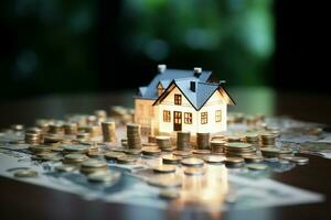 AI generated Financial strategy Saving money for a home purchase, house investment photo