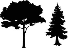 árbol silueta, vector