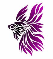 illustration vector graphic of design tribal art betta fish for tattoo symbols