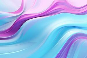 AI generated Abstract background with blue and purple swirls. Liquid flowing paint. Perfect for use as a background for websites, presentations, or advertisements photo