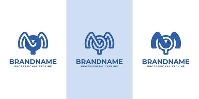 Modern Letter MQ Monogram Logo, suitable for business with MQ or QM initials vector