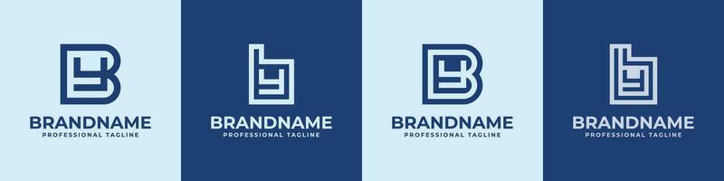 Letter BY Logo Set, suitable for business with YB or BY initials vector