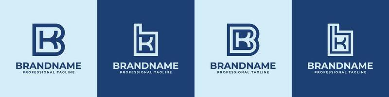Letter BK Logo Set, suitable for business with KB or BK initials vector