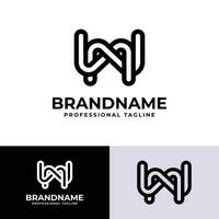 Modern Letter WM Monogram Logo, suitable for business with WM or MW initials vector