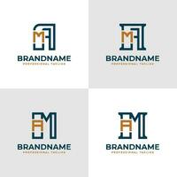 Elegant Letter AM and MA Monogram Logo, suitable for business with AM or MA initials vector