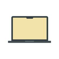flat design vector laptop icon isolated on white background
