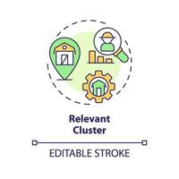 2D editable multicolor relevant cluster icon, creative isolated vector, thin line illustration representing agricultural clusters. vector