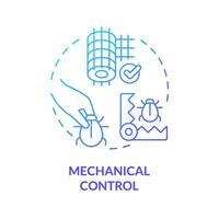 2D gradient mechanical control icon, isolated vector, integrated pest management thin line illustration. vector