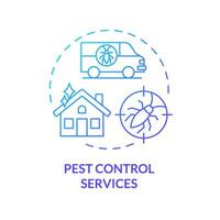 2D gradient pest control services icon, isolated vector, integrated pest management thin line illustration. vector