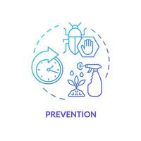 2D gradient prevention icon, isolated vector, integrated pest management thin line illustration. vector