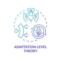 2D gradient adaptation level theory icon, creative isolated vector, thin line illustration representing environmental psychology. vector