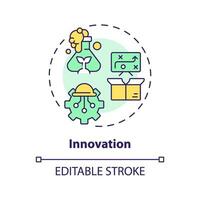 2D editable multicolor innovation icon, creative isolated vector, thin line illustration representing agricultural clusters. vector