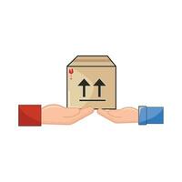 box delivery in hand illustration vector