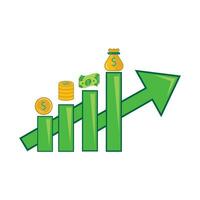 money in chart illustration vector