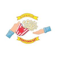 popcorn banner illustration vector